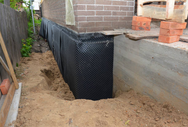SJ Waterproofing Pros technician performing targeted Exterior Waterproofing assessment in Mount Prospect, IL